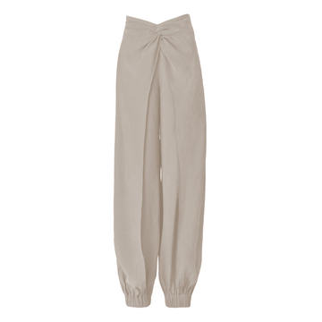 Raimondo Twist-Front Crepe Wide-Leg Pants