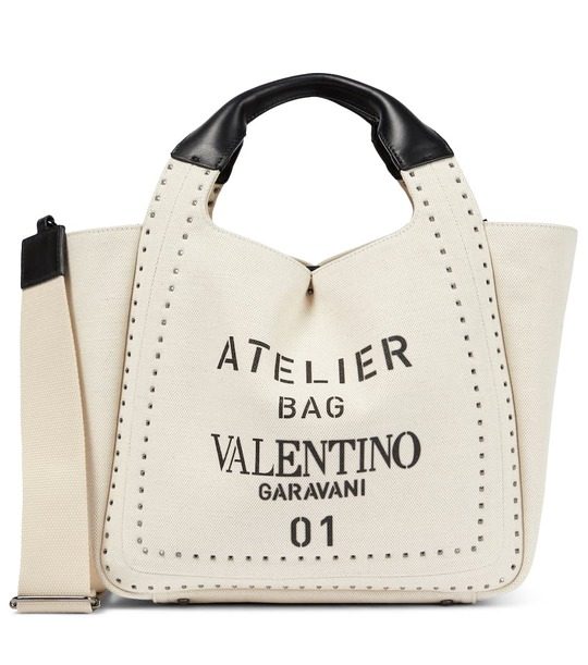 Valentino Garavani Atelier 01 Metal Stitch Edition M号帆布托特包展示图