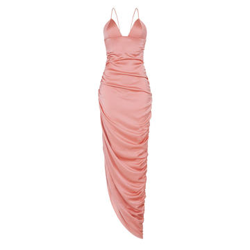 Fred Draped Satin Maxi Dress