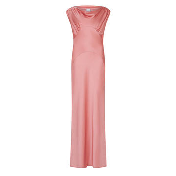 Raina Draped Satin Maxi Dress