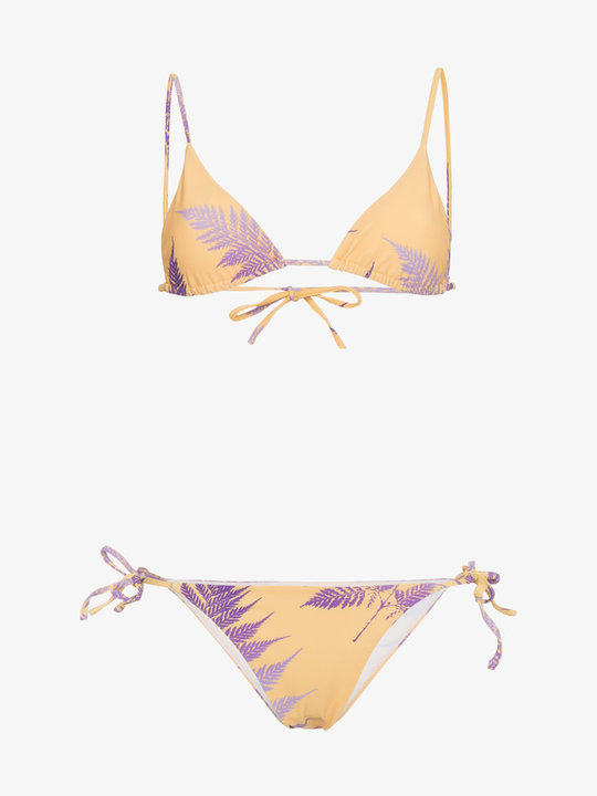 Gold Class triangle bikini with palm print展示图