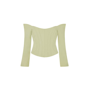 Henry Corseted Cady Off-The-Shoulder Top