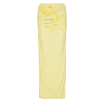 Draped Stretch-Jersey Maxi Skirt