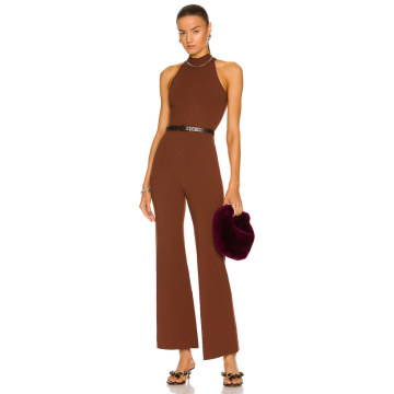 Seventies Knit Belted Jumpsuit