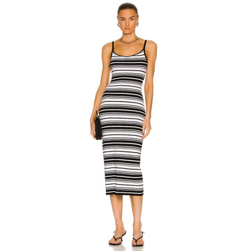 Long Striped Slip Dress