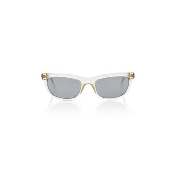 Square-Frame Clear Acetate Sunglasses