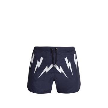 Lightning-bolt print swim shorts