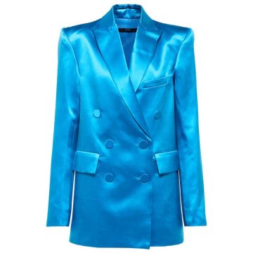 Mytheresa独家发售 — Carlton棉质与真丝缎布西装式外套