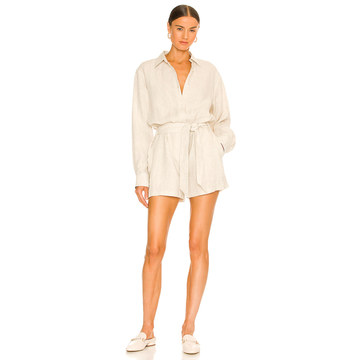 Rowan Linen Button Down Romper