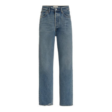 Eva Stretch High-Rise Relaxed Straight-Leg Jeans