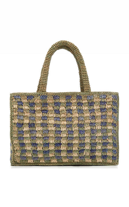 Sunset Raffia Small Tote Bag展示图