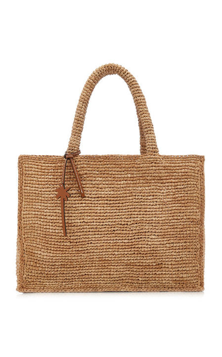 Sunset Raffia Natural Small Tote Bag展示图