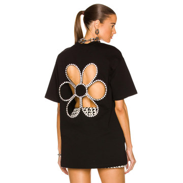 Crystal Daisy Cutout Relaxed T-Shirt