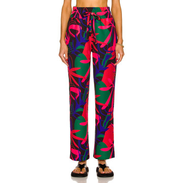 Printed High Rise Wide Leg Track Pant