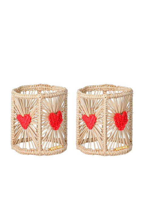 Set of 2 Double Heart Napkin Ring展示图