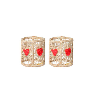 Set of 2 Double Heart Napkin Ring