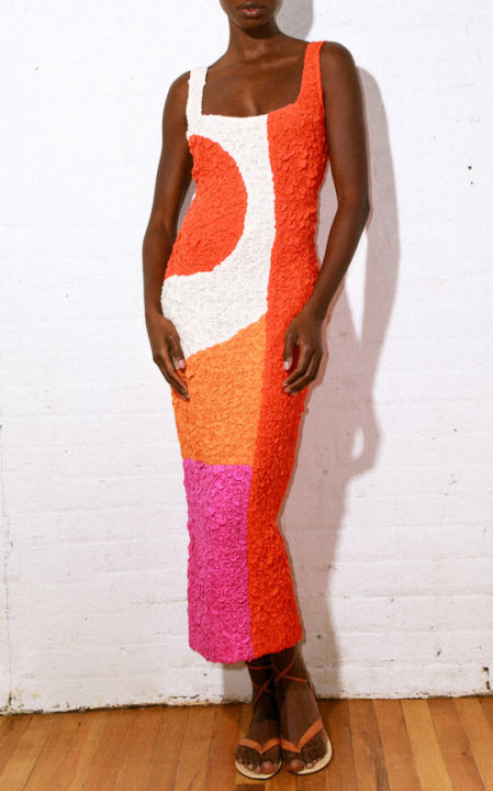Sloan Colorblocked Midi Dress展示图