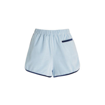 Cotton-Blend Terry Cloth Velour Tennis Shorts