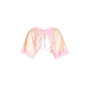 Lace Slip Silk Shrug