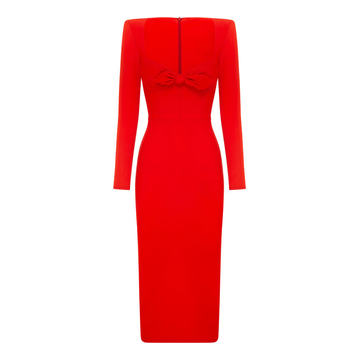 Kellan Knotted Stretch-Jersey Midi Dress