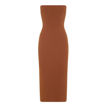 Callan Strapless Crepe Midi Dress