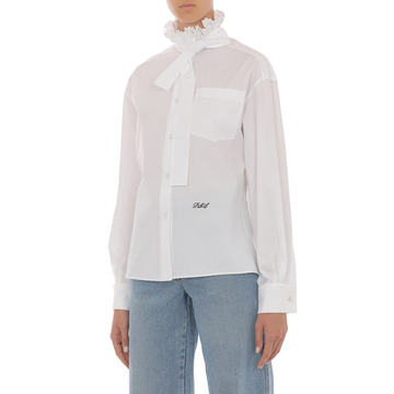 Ruffled Cotton Shirt