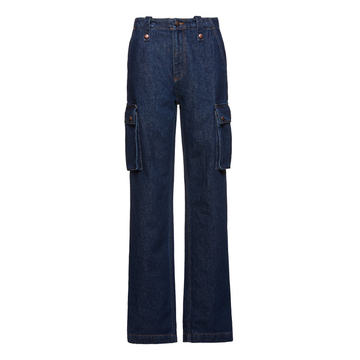 High-Waisted Straight-Leg Jeans