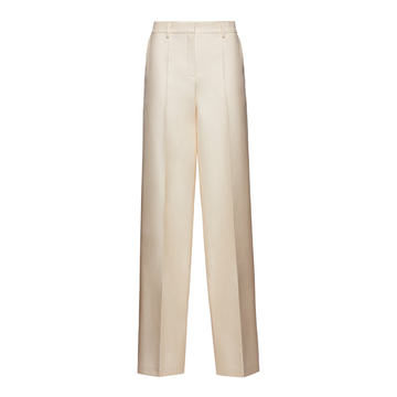 Pleated Wool-Silk Pants