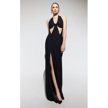 Cutout Crepe Gown