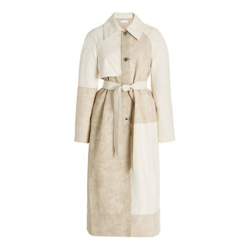 Mya Faux Suede Trench Coat