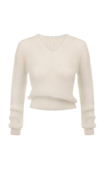 Amelie Embroidered Mohair-Blend Sweater展示图