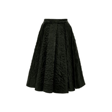 Padded Satin Midi Skirt