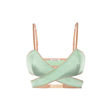 Lotus Crossover Satin Bra Top