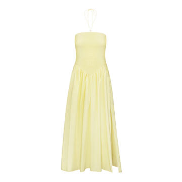 Lea Strapless Cotton Midi Dress