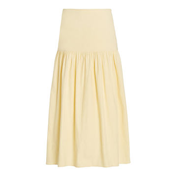 Samina Linen-Blend Midi Skirt