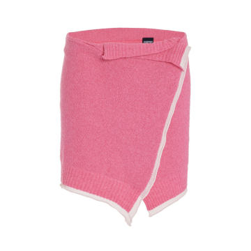 La Bagnu Knit Cotton-Blend Mini Skirt