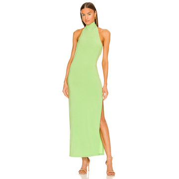 x REVOLVE Halter Turtle Side Slit Gown