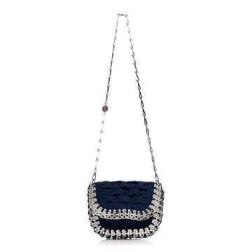 Messenger Knit Brass Shoulder Bag