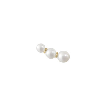 14k Yellow Gold Trois Perle Single Earring