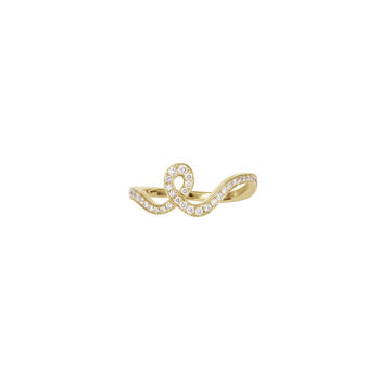 18k Yellow Gold Ruban de Diamant Ring