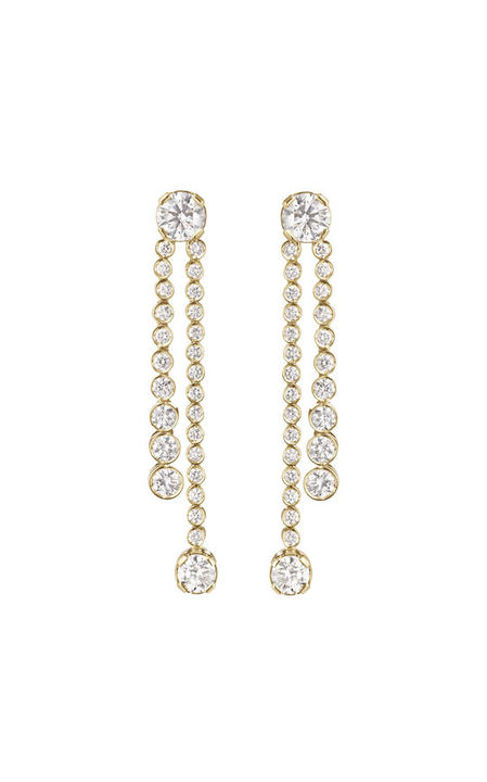 18k Yellow Gold Ruban Diamant Earrings展示图