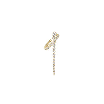 18k Yellow Gold Grand Tennis Enlac�� Single Earring