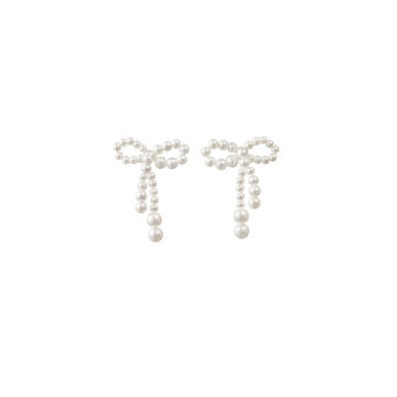 14k Yellow Gold Rosette de Perles Earrings