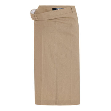 La Vela Linen Midi Skirt