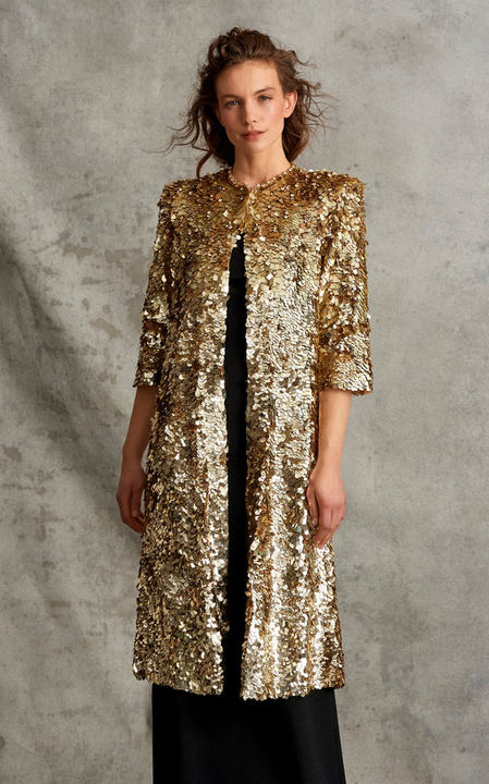 Gold Dust Embellished Long Jacket展示图