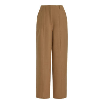 Double-Face Darted Wool-Cashmere Pants