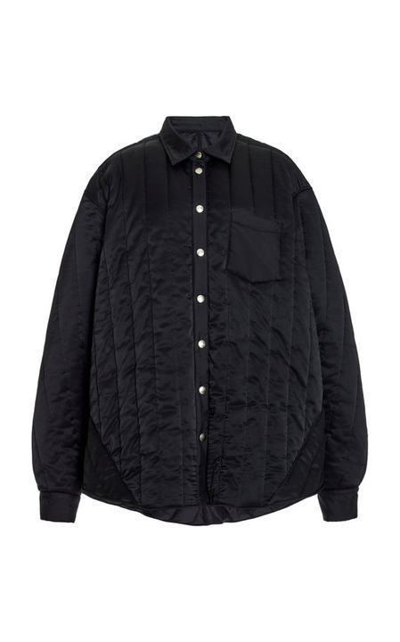 Quilted Silk-Blend Overshirt展示图