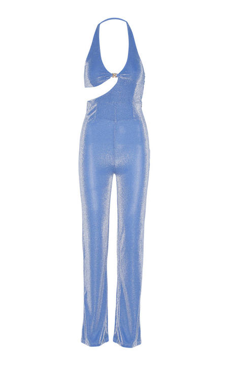 Cutout Metallic Jersey Jumpsuit展示图