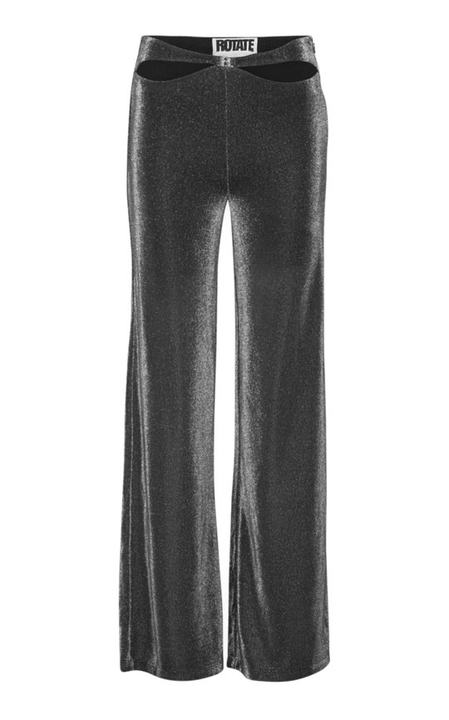 Cutout Metallic Jersey Wide-Leg Pants展示图