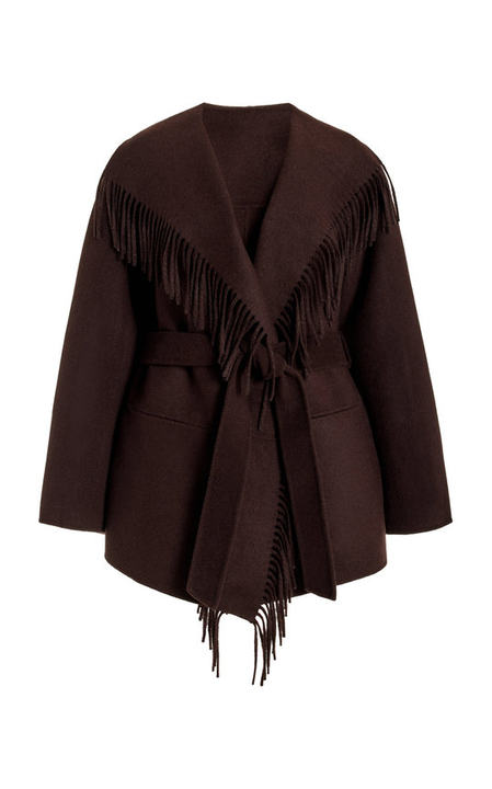 Rowen Fringe Wool-Blend Coat展示图